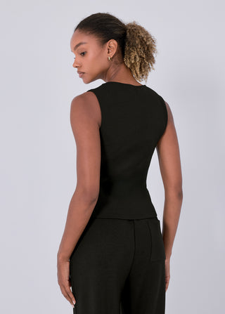 All-Around Lounge Scoop Neck Tank Black