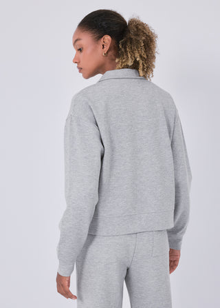 All-Around Lounge Collar Sweater Grey Marl