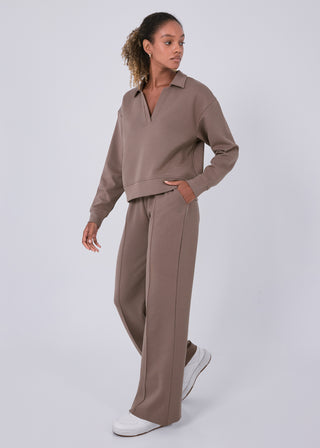 All-Around Lounge Collar Sweater Walnut