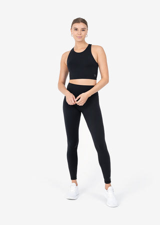 Women's High Low Bra Black