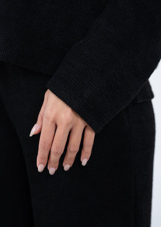 Women's Cropped Cardigan Black