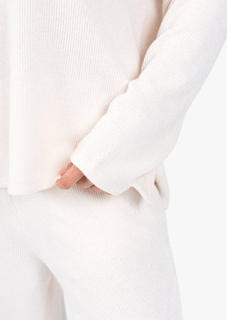 Women's V-Neck Top Oatmeal