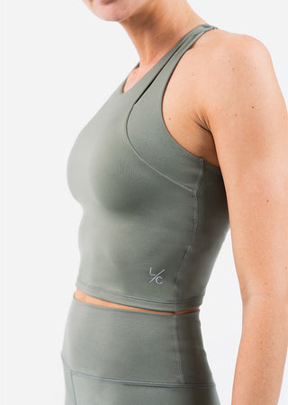 Women's Longline Bra Khaki