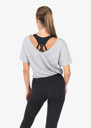 Women's Reversible Slouch Tee Grey Marl