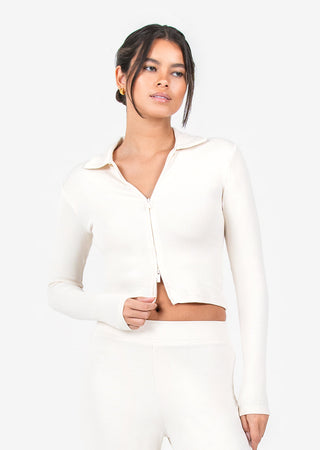 Women's Zip-Through Eggnog