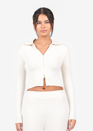 Women's Zip-Through Eggnog