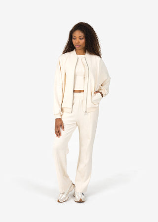 LC All-Around Lounge Bomber Jacket Eggnog
