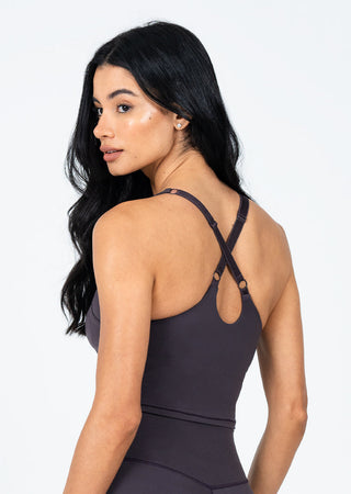 Women's Long Line Bra Espresso