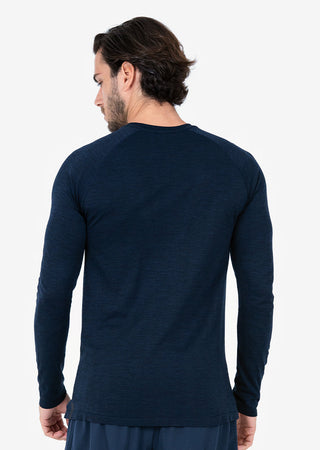 Men's Long-Sleeve Top Navy Melange