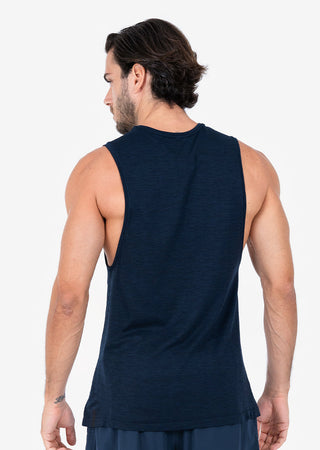Men's Tank Navy Melange