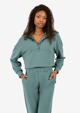 Premium Lounge Half Zip Dark Forest