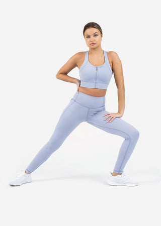 L'COUTURE Leggings Embody Zip Leggings Lilac Grey
