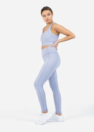 L'COUTURE Leggings Embody Zip Leggings Lilac Grey