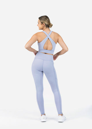 L'COUTURE Leggings Embody Zip Leggings Lilac Grey