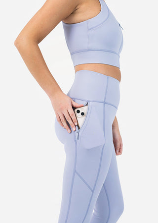 L'COUTURE Leggings Embody Zip Leggings Lilac Grey