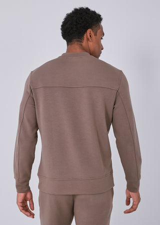 Mens All Around Lounge Crew Neck Sweatshirt Walnut