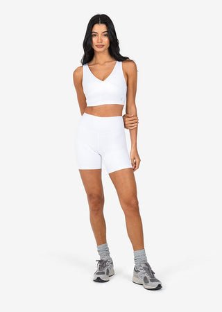 Elevate Touch Wrap Bra White