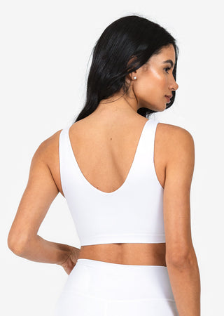 Elevate Touch Wrap Bra White