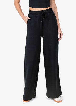 L'COUTURE Bottoms All-Around Lounge Wide Leg Trouser Black