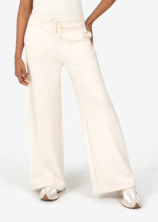 L'COUTURE Bottoms All-Around Lounge Wide Leg Trouser Eggnog