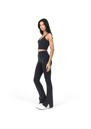 L'COUTURE Bottoms Elevate Life Kick Flare Legging Black