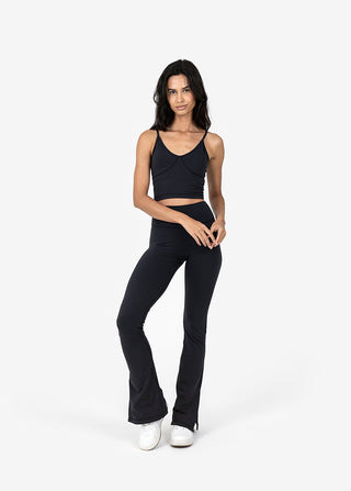 L'COUTURE Bottoms Elevate Life Kick Flare Legging Black