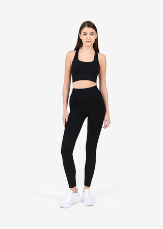 L'COUTURE Chevron Seamless Legging Black