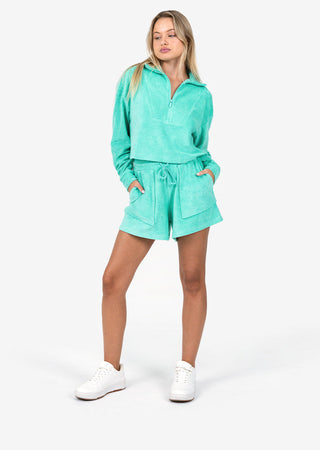 L'COUTURE Club LC Terry Half Zip Mint