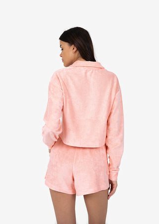 L'COUTURE Club LC Terry Half Zip Peach