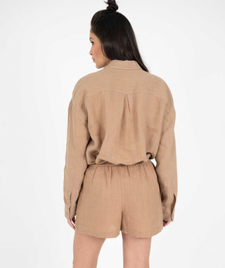 L'COUTURE Elevate Linen Short Caramel