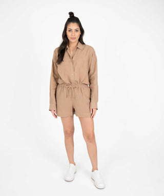 L'COUTURE Elevate Linen Short Caramel