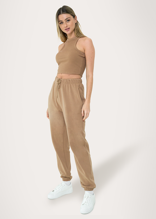 L'COUTURE Joggers Life Lounge Oversized Jogger Caramel