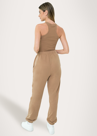 L'COUTURE Joggers Life Lounge Oversized Jogger Caramel