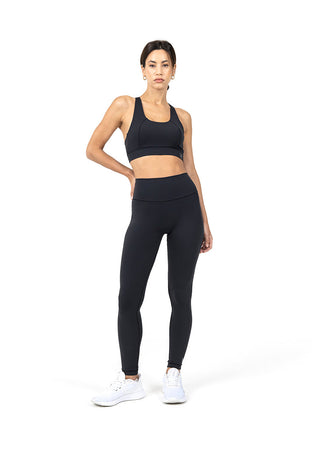 Women's Crossback Bra & Full Length Legging Black