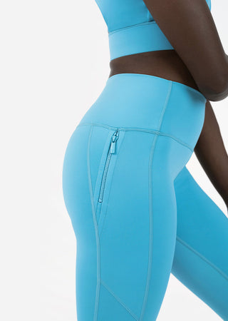 L'COUTURE Leggings Embody Zip Leggings Sea Blue