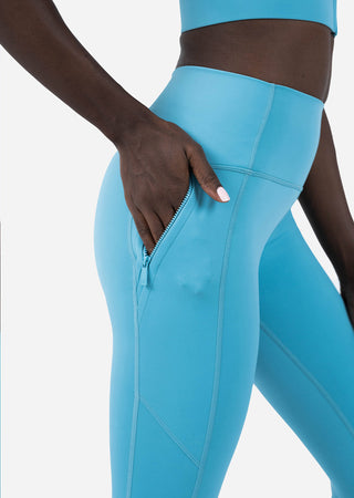 L'COUTURE Leggings Embody Zip Leggings Sea Blue