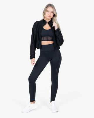 L'COUTURE Leggings Glide Active Mesh Legging Black