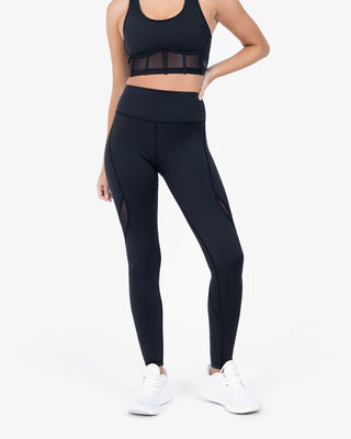 L'COUTURE Leggings Glide Active Mesh Legging Black