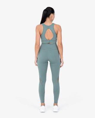 L'COUTURE Leggings Glide Active Mesh Legging Forest Green