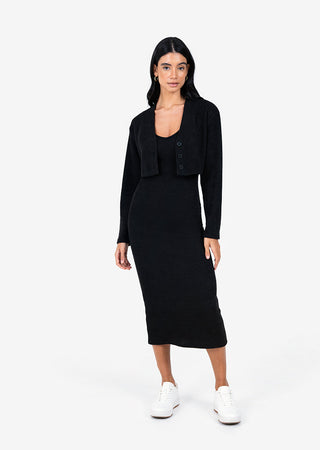 Women's Cropped Cardigan Black