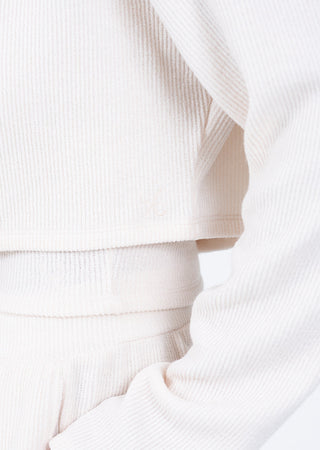Women's Cropped Cardigan Oatmeal
