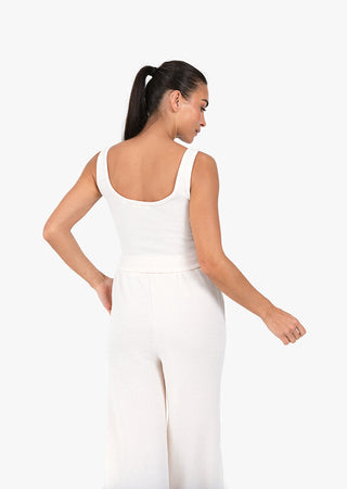 Women's Cropped Tank Oatmeal