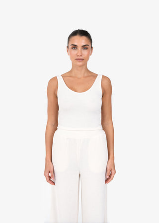 Women's Cropped Tank Oatmeal