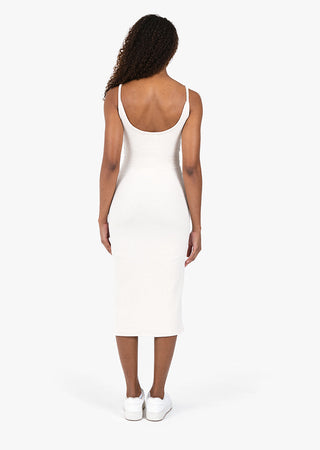 L'COUTURE Rib Knit Lounge Dress Oatmeal