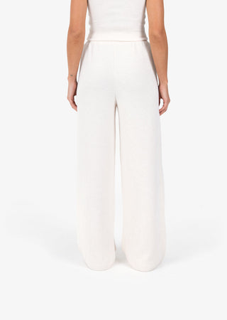 L'COUTURE Rib Knit Lounge Palazzo Pant Oatmeal