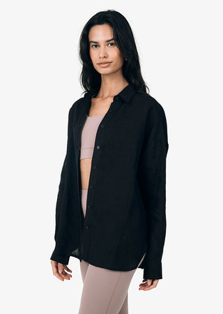 L'COUTURE Shirts Elevate Linen Shirt Black