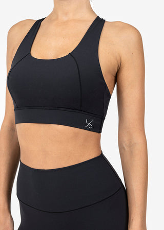 L'COUTURE Sports Bras Elevate Life Crossback Bra Black