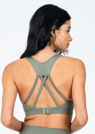 L'COUTURE Sports Bras Elevate Touch Adjustable Bra Khaki