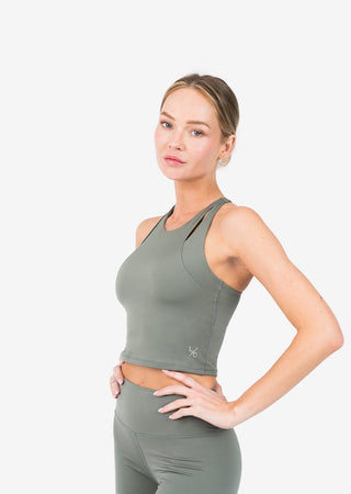 L'COUTURE Sports Bras Elevate Touch Longline Bra Khaki