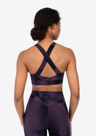 Women's Marble Bra Mulberry Black